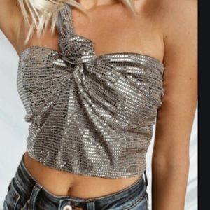 Sequin crop top